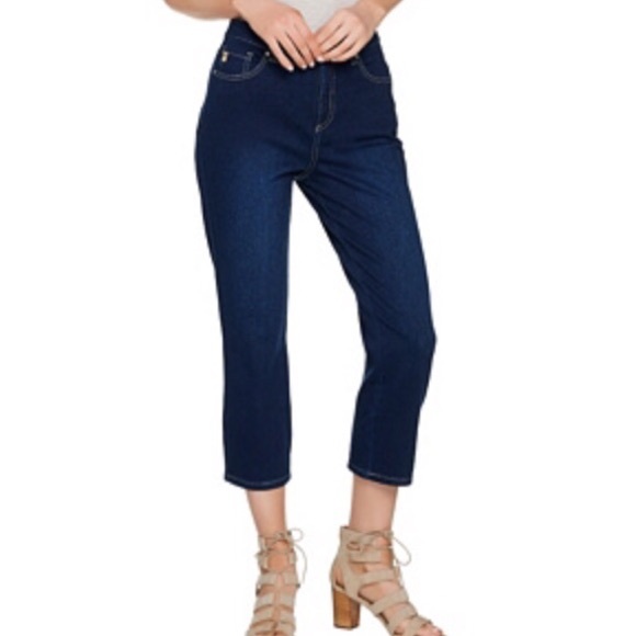 belle by kim gravel flexibelle cropped jeans